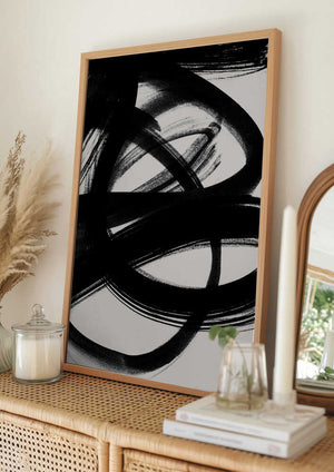 Tablou înramat „Abstract Brush Strokes 5 A1” de Mareike Böhmer