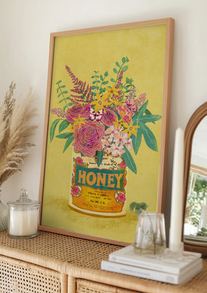 Tablou înramat „Flowers In a vintage Honey Can” de Raissa Oltmanns
