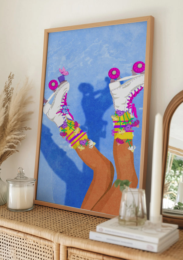 Tablou înramat „Skate like a Girl” de Raissa Oltmanns