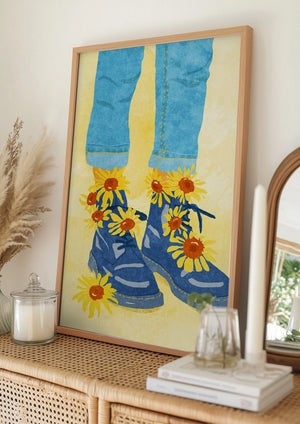Tablou înramat „Sunflower Walk” de Raissa Oltmanns