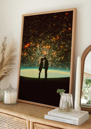 Tablou înramat „A Cosmic Kiss” de Taudalpoi