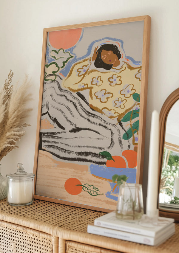 Tablou înramat „Lazydays” de Arty Guava