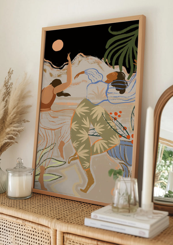 Tablou înramat „Moonlightdance” de Arty Guava