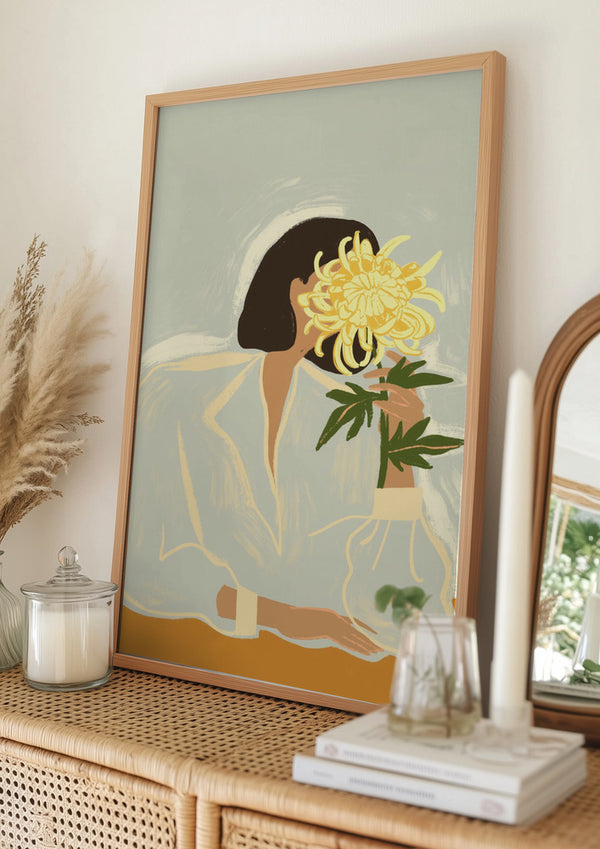 Tablou înramat „Thecrysanthemum” de Arty Guava