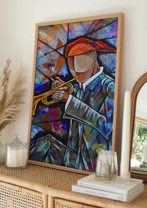 Tablou înramat „Trumpet Jazz” de Ricardo Maya