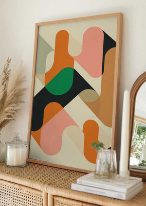 Tablou înramat „Geometrics 1” de Jazzberry Blue