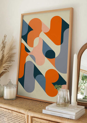 Tablou înramat „Geometrics 2” de Jazzberry Blue
