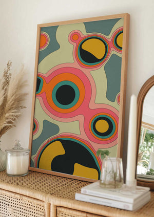 Tablou înramat „Fluid Geometrics 2” de Jazzberry Blue