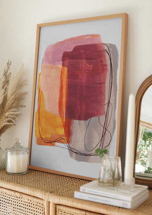 Tablou înramat „Abstract Brush Strokes 51” de Mareike Böhmer