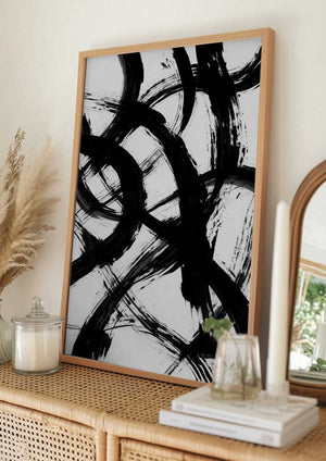 Tablou înramat „Abstract Brush Strokes 98X” de Mareike Böhmer