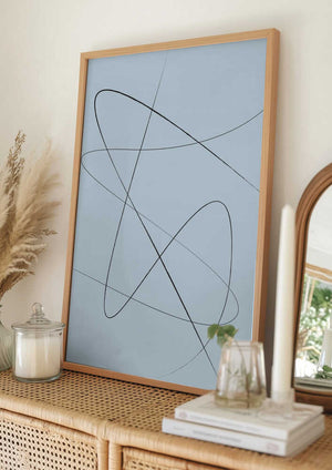 Tablou înramat „Blue Abstract No2” de Oju Design