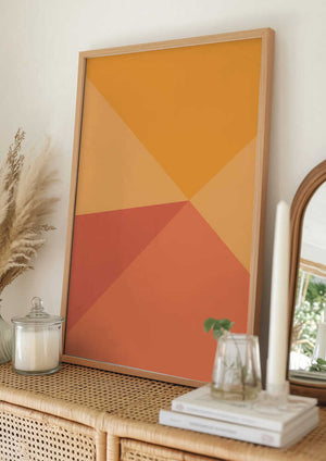 Tablou înramat „Four Triangles” de Oju Design