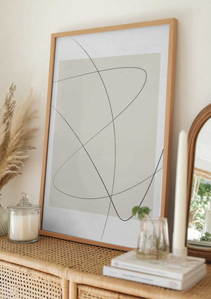 Tablou înramat „Beige Abstract” de Oju Design