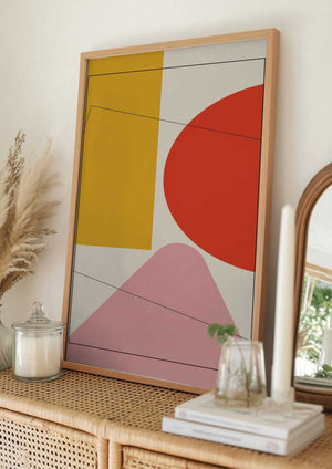 Tablou înramat „Four Triangles” de Oju Design
