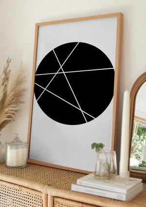 Tablou înramat „Circle Line” de Oju Design