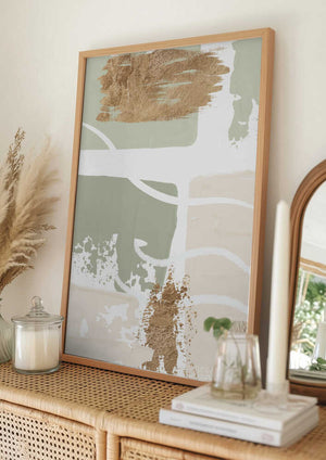 Tablou înramat „simply green-1” de Sally Ann Moss