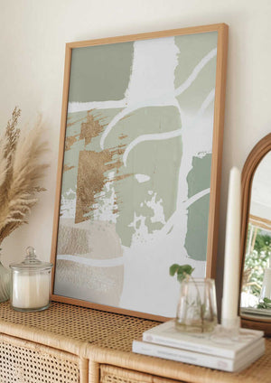 Tablou înramat „simply green-2” de Sally Ann Moss
