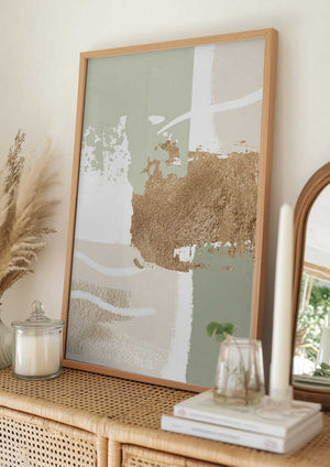 Tablou înramat „simply green-3” de Sally Ann Moss