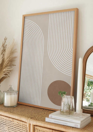Tablou înramat „Beige Arc Poster” de Elena Ristova