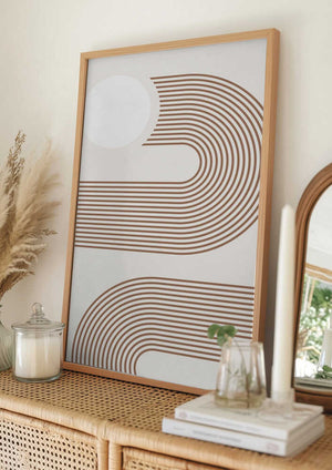 Tablou înramat „Beige Arc Poster” de Elena Ristova