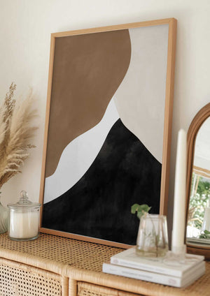 Tablou înramat „Abstract Beige and Brown Art” de Elena Ristova