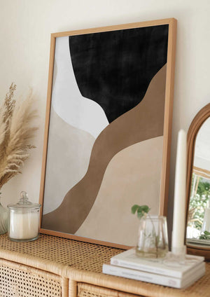 Tablou înramat „Abstract Beige and Brown Art” de Elena Ristova