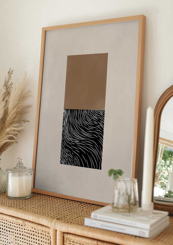 Tablou înramat „Geometric and Organic Shapes” de Elena Ristova