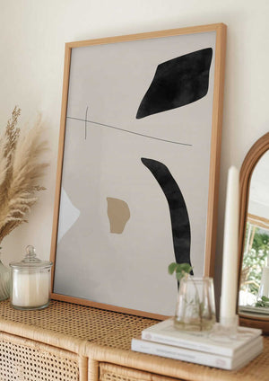 Tablou înramat „Graphic Shapes and Lines Poster” de Elena Ristova