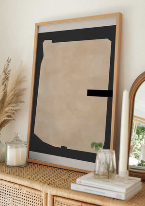Tablou înramat „Abstract Beige Painting” de Elena Ristova