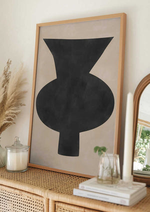 Tablou înramat „Abstract Vase Silhouette” de Elena Ristova