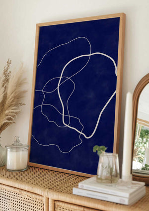 Tablou înramat „Minimalist Design with Organic Shapes” de Elena Ristova