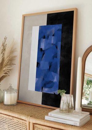 Tablou înramat „Blue Block Essence” de Elena Ristova