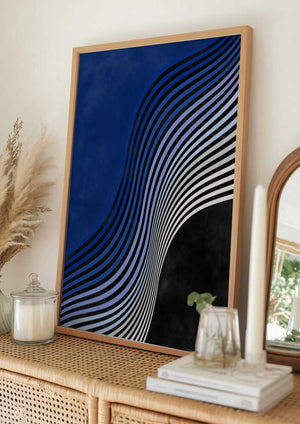 Tablou înramat „Waves of Contrast” de Elena Ristova