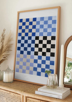 Tablou înramat „Checker Board Blues” de Elena Ristova