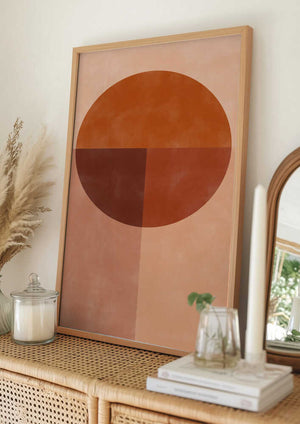 Tablou înramat „Earth Tones Balance” de Elena Ristova