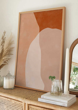Tablou înramat „Earthy Layers” de Elena Ristova