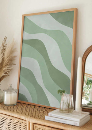 Tablou înramat „Verdant Waves” de Elena Ristova