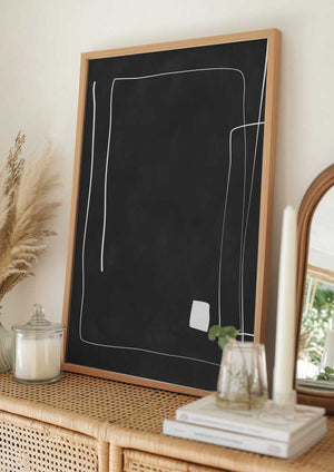 Tablou înramat „Minimal Linescape” de Elena Ristova