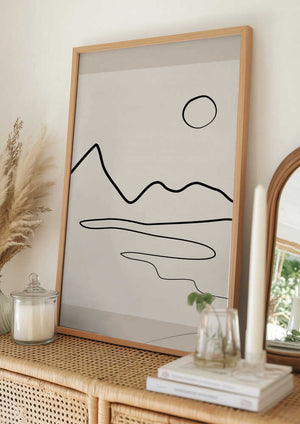 Tablou înramat „Minimalist Horizon” de Elena Ristova