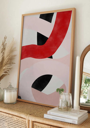 Tablou înramat „Colorful Curves” de Elena Ristova