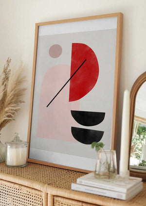 Tablou înramat „Geometric Shapes In A Minimalist Style” de Elena Ristova