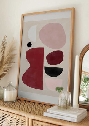 Tablou înramat „Abstract Geometric Shapes” de Elena Ristova