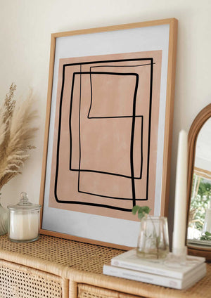 Tablou înramat „Geometric Elegance” de Elena Ristova