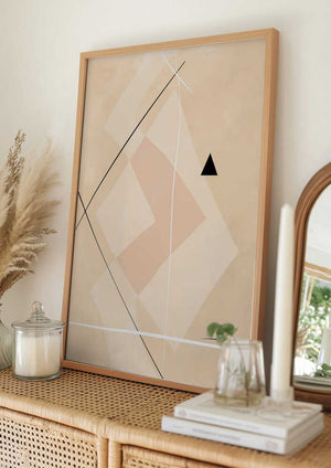 Tablou înramat „Geometric Shapes And Intersecting Lines” de Elena Ristova