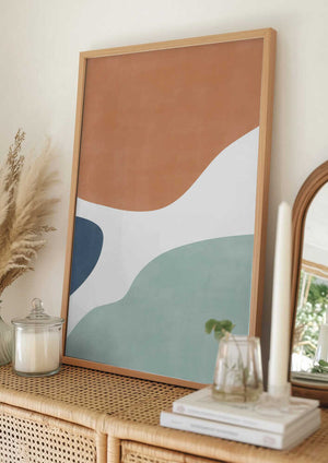 Tablou înramat „Colorful Curves” de Elena Ristova