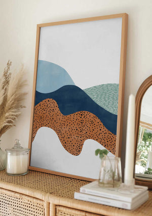 Tablou înramat „Textured Horizons” de Elena Ristova