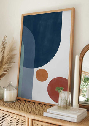 Tablou înramat „Overlapping Circles And Arches” de Elena Ristova