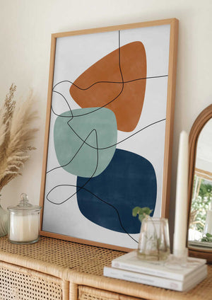 Tablou înramat „Shapes and Lines” de Elena Ristova