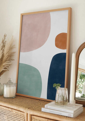Tablou înramat „Shapes and Hues” de Elena Ristova