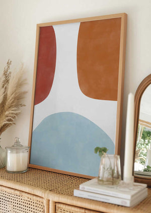 Tablou înramat „Colorful Three Organic Shapes” de Elena Ristova